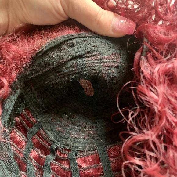 Sexy Curly Q burgundy red Disco Doo - Picture 8 of 10